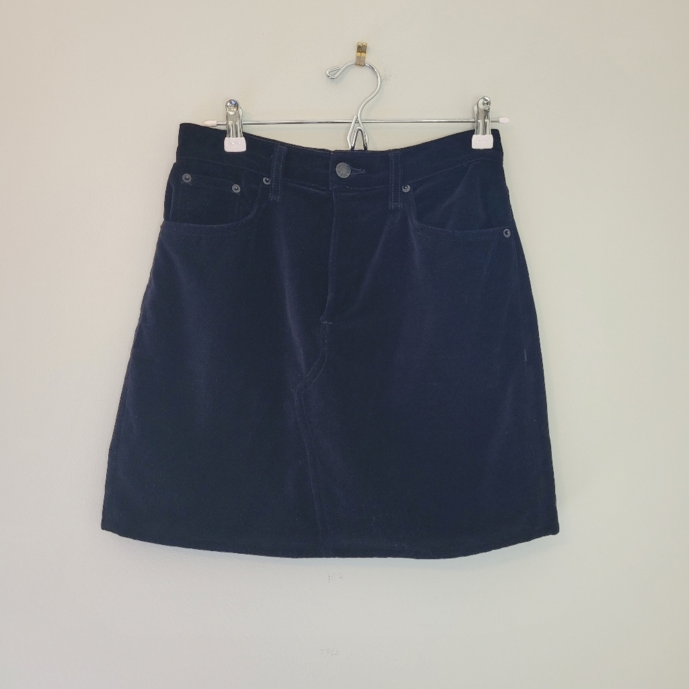 Rag & Bone Dive Skirt in Black Velvet